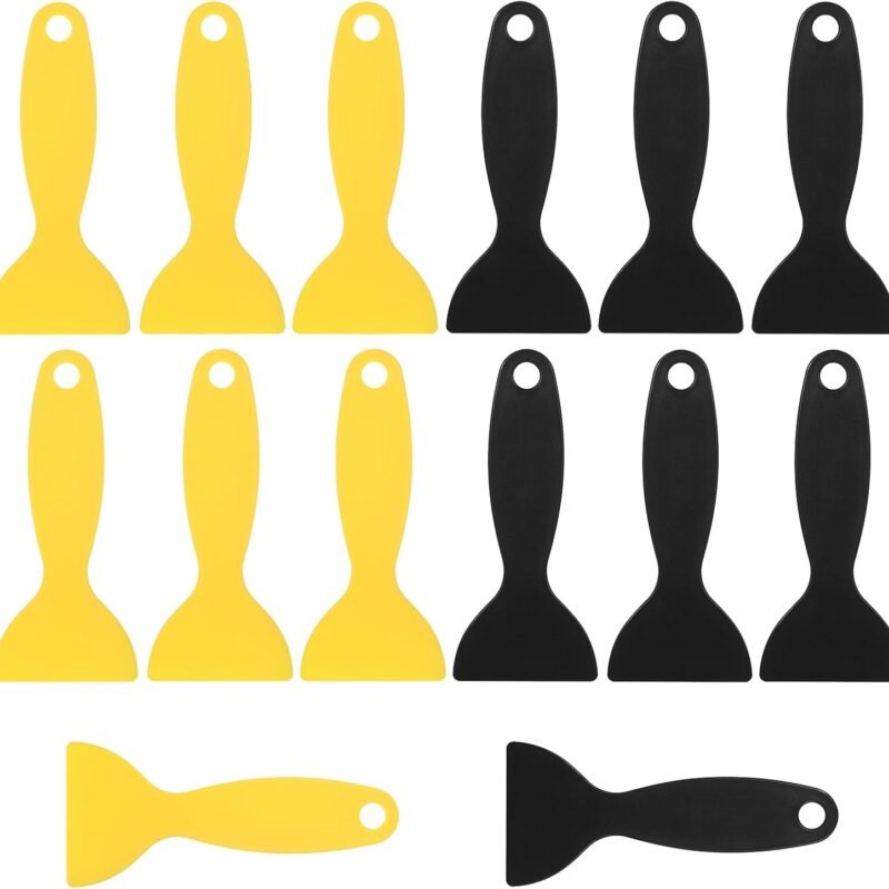 14 Pcs Plastic Putty Knife Scraper Spatula Scraper Cleaner Air Bubble Remover Sticker Installation Tool Flexible Resin Scraper Tool for 3D Printing Resin Removal Spackling Patching Decal